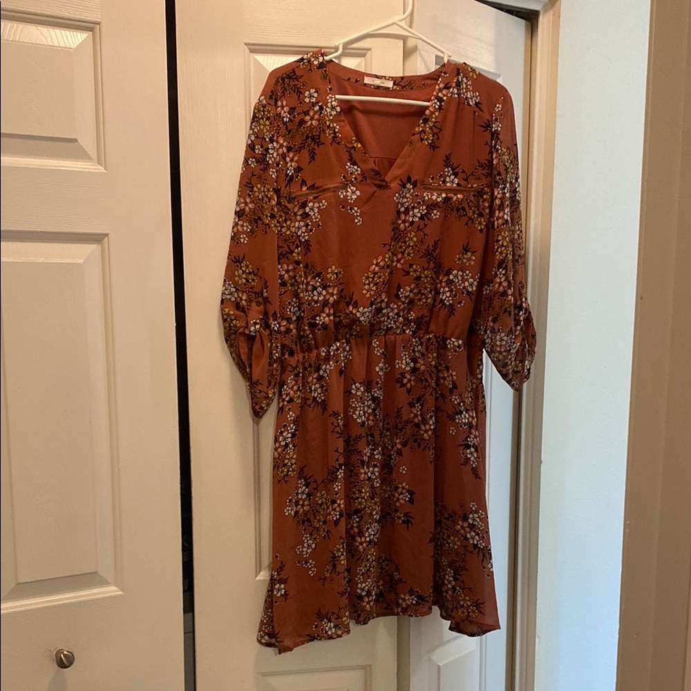 Floral Rust Dress